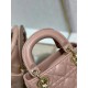 Replica Dior Mini Lady Dior Bag with Chain Blush Cannage