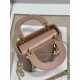 Replica Dior Mini Lady Dior Bag with Chain Blush Cannage
