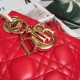 Replica Dior Mini Lady Dior Bag with Chain Red Cannage