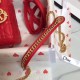 Replica Dior Mini Lady Dior Bag with Chain Red Cannage