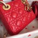 Replica Dior Mini Lady Dior Bag with Chain Red Cannage