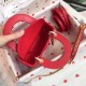 Replica Dior Mini Lady Dior Bag with Chain Red Cannage