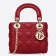 Replica Dior Mini Lady Dior Bag with Chain Red Cannage