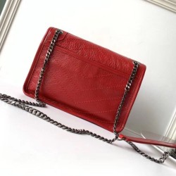 Replica YSL Saint Laurent Niki Baby Vintage Bag Crinkled Red