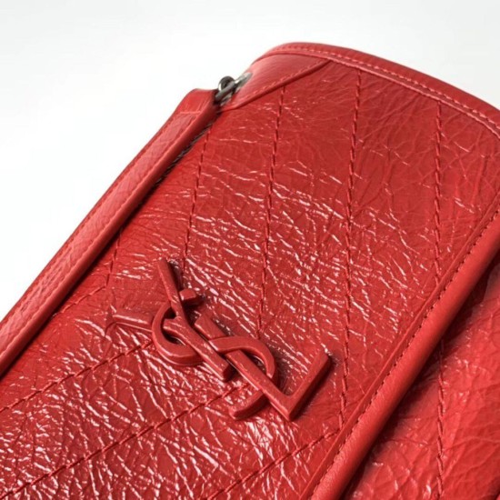 Replica YSL Saint Laurent Niki Baby Vintage Bag Crinkled Red Replica YSL Saint Laurent Niki Baby Vintage Bag Crinkled Red