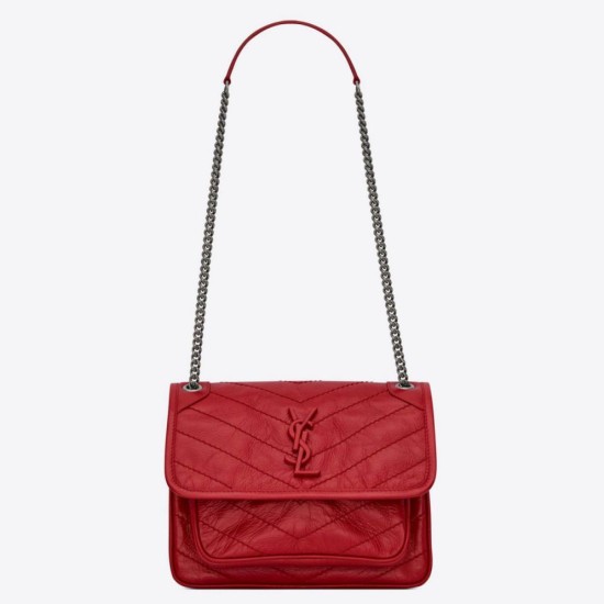 Replica YSL Saint Laurent Niki Baby Vintage Bag Red Replica YSL Saint Laurent Niki Baby Vintage Bag Red