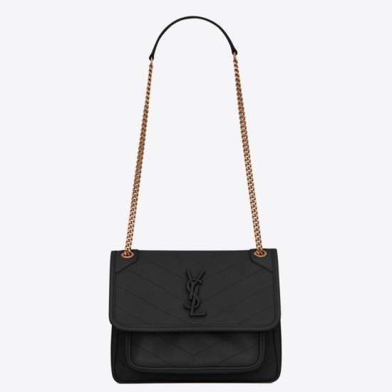 Replica YSL Saint Laurent Niki Baby Vintage Bag Black Replica YSL Saint Laurent Niki Baby Vintage Bag Black