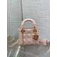 Replica Dior Lady Dior Mini Bag with Chain Resin Charms Pink Replica Dior Lady Dior Mini Bag with Chain Resin Charms Pink