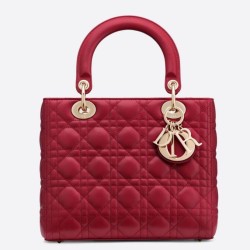 Replica Dior Classic Medium Lady Dior Bag Red