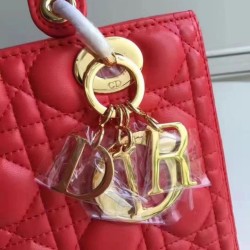 Replica Dior Classic Medium Lady Dior Bag Red