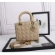 Replica Dior Medium Lady Dior Bag with Enamel Charm Beige Replica Dior Medium Lady Dior Bag with Enamel Charm Beige