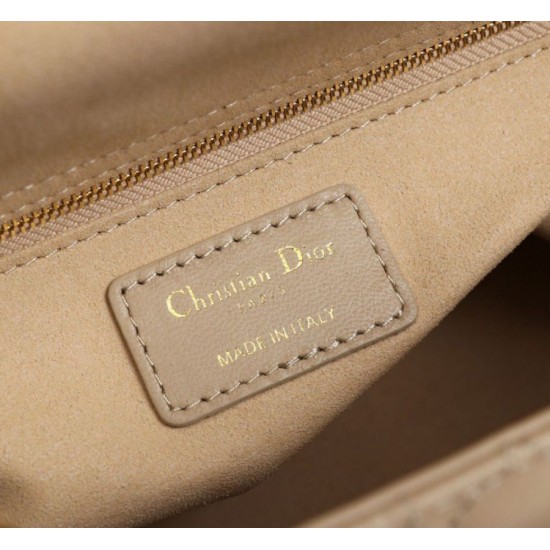 Replica Dior Medium Lady Dior Bag with Enamel Charm Beige Replica Dior Medium Lady Dior Bag with Enamel Charm Beige