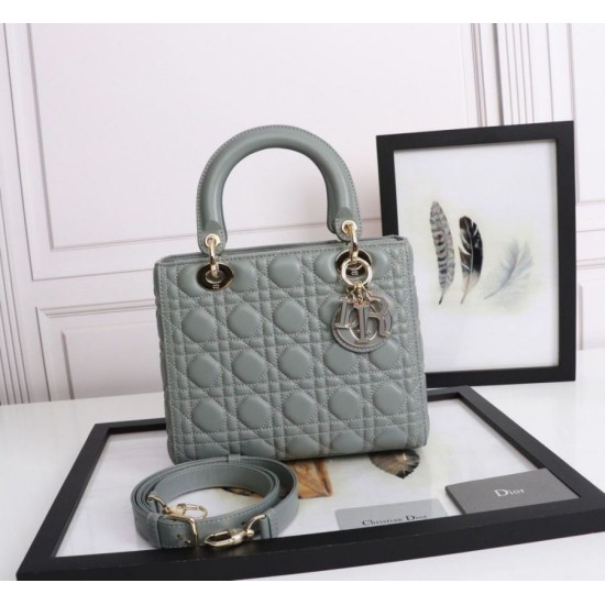 Replica Dior Classic Medium Lady Dior Cannage Bag Gray Replica Dior Classic Medium Lady Dior Cannage Bag Gray