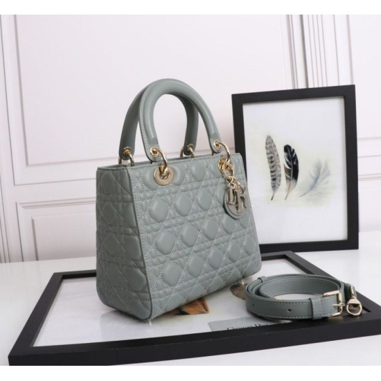 Replica Dior Classic Medium Lady Dior Cannage Bag Gray Replica Dior Classic Medium Lady Dior Cannage Bag Gray