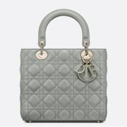 Replica Dior Classic Medium Lady Dior Cannage Bag Gray
