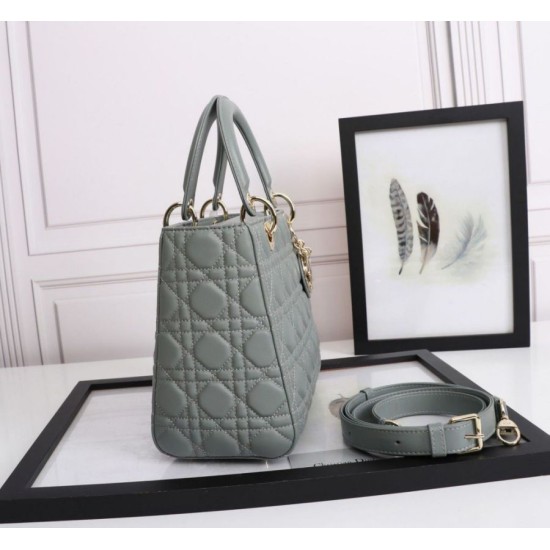 Replica Dior Classic Medium Lady Dior Cannage Bag Gray Replica Dior Classic Medium Lady Dior Cannage Bag Gray