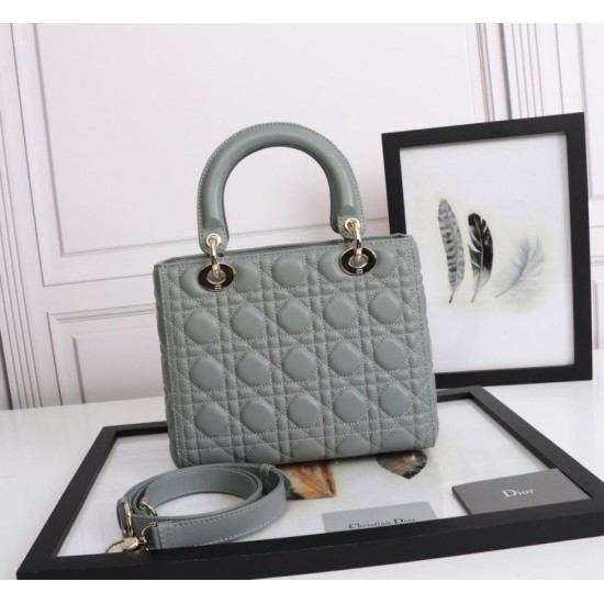 Replica Dior Classic Medium Lady Dior Cannage Bag Gray Replica Dior Classic Medium Lady Dior Cannage Bag Gray