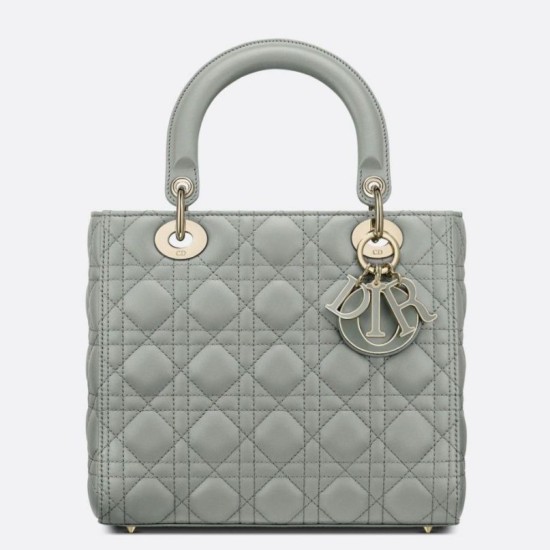 Replica Dior Classic Medium Lady Dior Cannage Bag Gray Replica Dior Classic Medium Lady Dior Cannage Bag Gray
