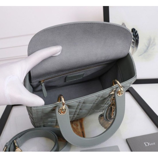 Replica Dior Classic Medium Lady Dior Cannage Bag Gray Replica Dior Classic Medium Lady Dior Cannage Bag Gray
