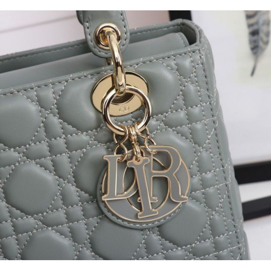 Replica Dior Classic Medium Lady Dior Cannage Bag Gray Replica Dior Classic Medium Lady Dior Cannage Bag Gray
