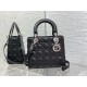 Replica Dior Lady Dior Medium Bag Grained Calfskin Black Replica Dior Lady Dior Medium Bag Grained Calfskin Black