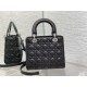 Replica Dior Lady Dior Medium Bag Grained Calfskin Black Replica Dior Lady Dior Medium Bag Grained Calfskin Black