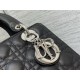 Replica Dior Lady Dior Medium Bag Grained Calfskin Black Replica Dior Lady Dior Medium Bag Grained Calfskin Black