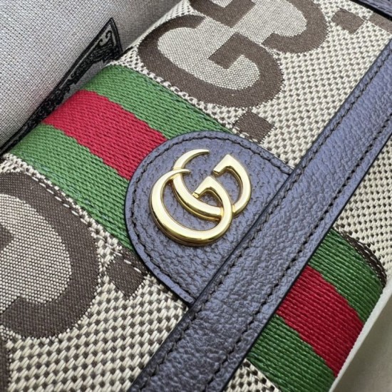 Fake Gucci Ophidia GG continental wallet ‎523153 Brown Replica