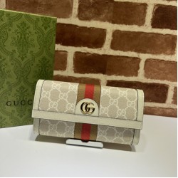 Replica Gucci Ophidia GG continental wallet ‎523153 Beige
