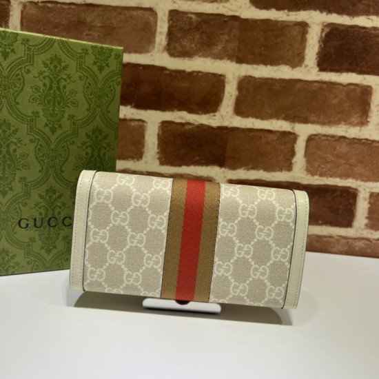 Replica Gucci Ophidia GG continental wallet ‎523153 Beige