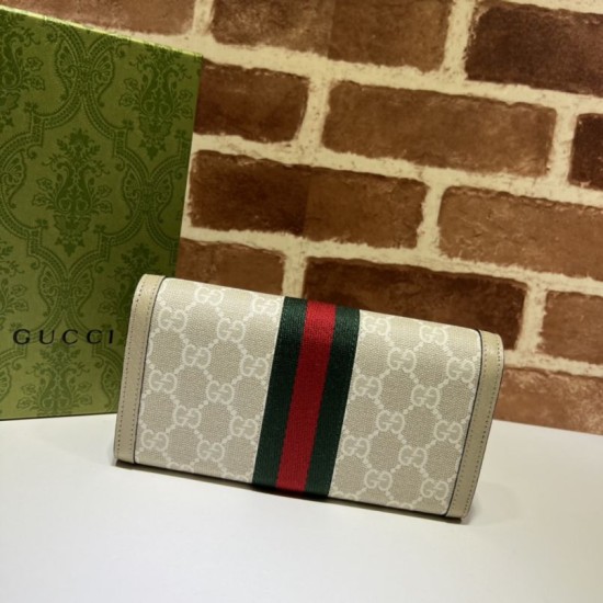 Replica Gucci Ophidia GG continental wallet ‎523153 Beige