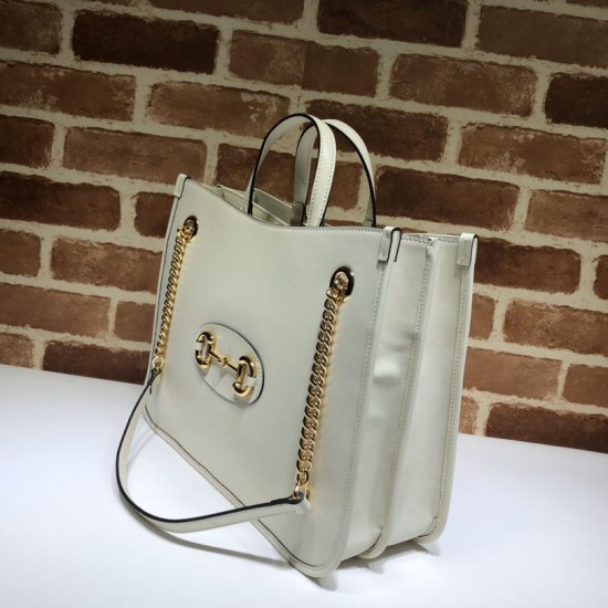 Replica Gucci 1955 Horsebit Medium Tote Bag 621144 All White Replica Gucci 1955 Horsebit Medium Tote Bag 621144 All White