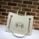 Replica Gucci 1955 Horsebit Medium Tote Bag 621144 All White Replica Gucci 1955 Horsebit Medium Tote Bag 621144 All White