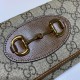 Fake Gucci Bag 621888 GG-Supreme Canvas Horsebit 1955 Chain Bag Replica