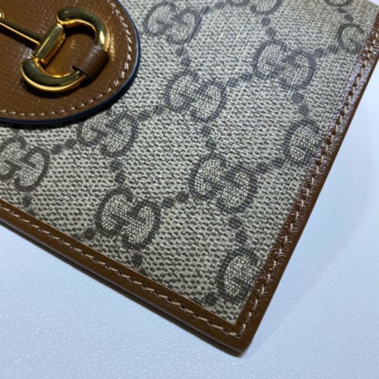 Fake Gucci Bag 621888 GG-Supreme Canvas Horsebit 1955 Chain Bag Replica