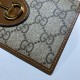 Fake Gucci Bag 621888 GG-Supreme Canvas Horsebit 1955 Chain Bag Replica