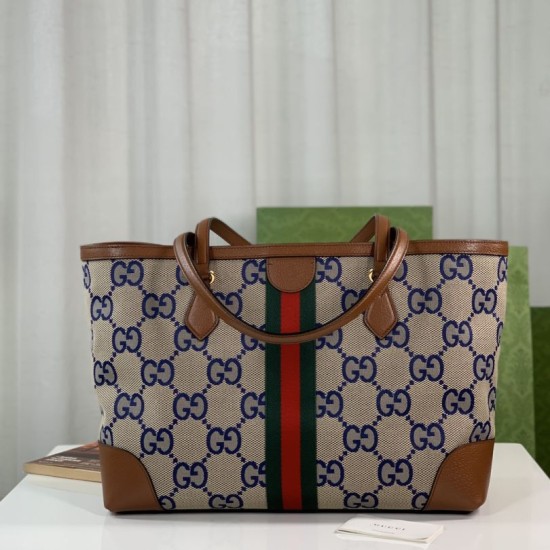 Replica Gucci Ophidia jumbo GG Medium Tote 631685 Brown Fake Gucci Ophidia jumbo GG Medium Tote 631685 Brown Replica