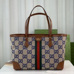 Fake Gucci Ophidia jumbo GG Medium Tote 631685 Brown Replica