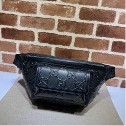 Replica Gucci Jumbo GG belt Men bag ‎645093 Black