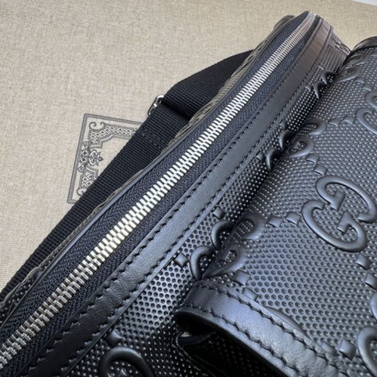 Replica Gucci Jumbo GG belt Men bag ‎645093 Black