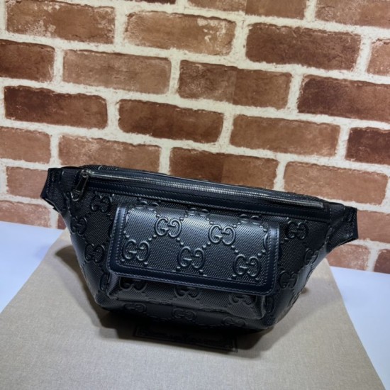 Replica Gucci Jumbo GG belt Men bag ‎645093 Black