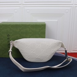 Replica Gucci Jumbo GG small belt bag 658582 White