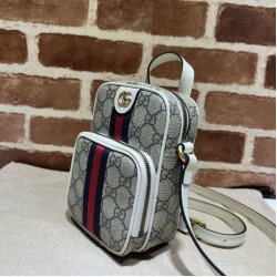 Fake Gucci Ophidia mini bag GG Supreme canvas 671682 White Replica