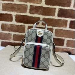 Fake Gucci Ophidia mini bag GG Supreme canvas 671682 White Replica