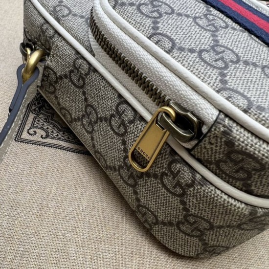 Fake Gucci Ophidia mini bag GG Supreme canvas 671682 White Replica
