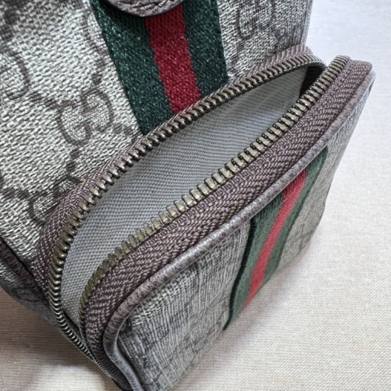Replica Gucci Ophidia mini bag GG Supreme canvas 671682 Brown