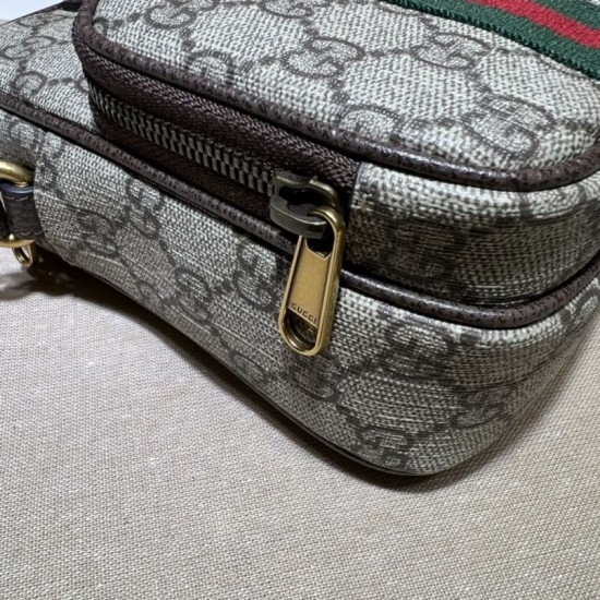 Replica Gucci Ophidia mini bag GG Supreme canvas 671682 Brown