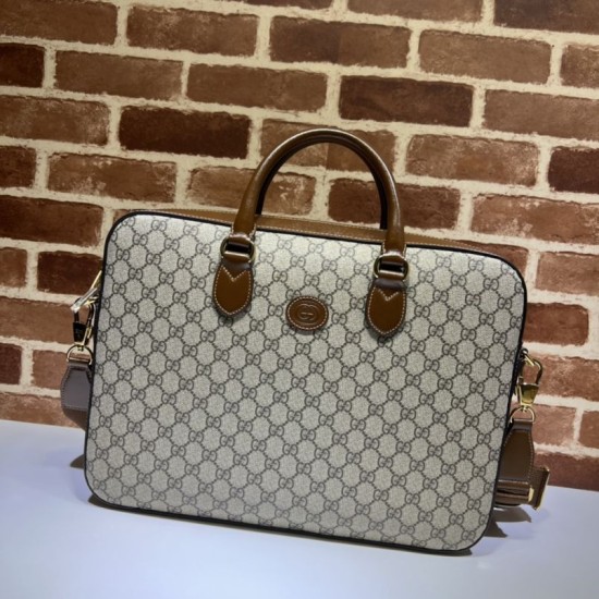 Replica Gucci Business case with Interlocking G 674140 Coffee