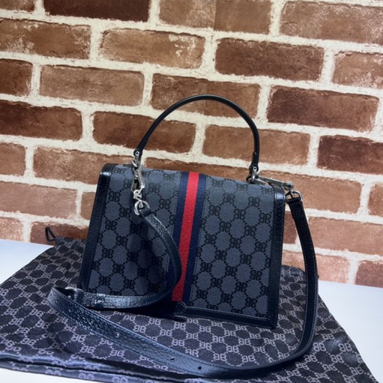 Fake Gucci x Balenciaga 680119 Hacker Small Handbag Black Replica