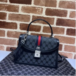 Fake Gucci x Balenciaga 680119 Hacker Small Handbag Black Replica